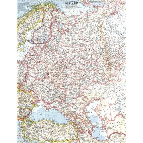 Western Soviet Union Published 1959 Map