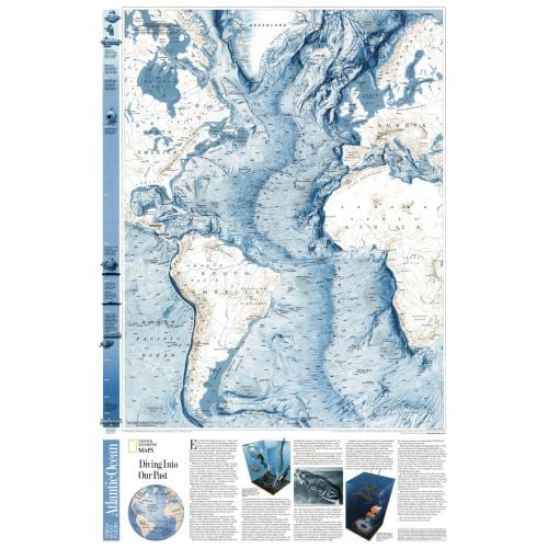 World Ocean Floor Atlantic Published 2001 Map