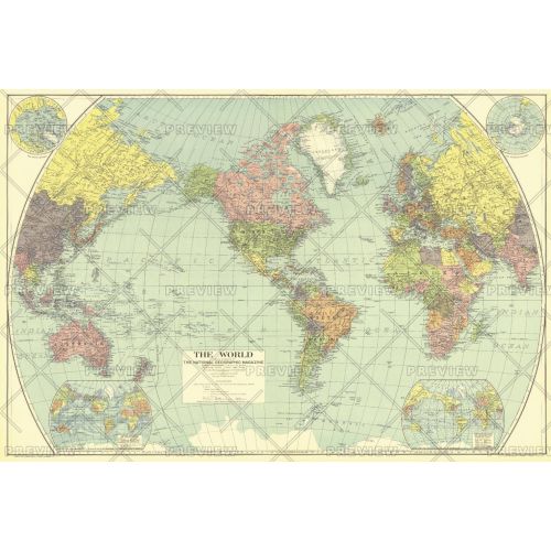 World Published 1932 Map
