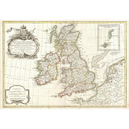 Zannoni Map Of The British Isles England Scotland Ireland 1771