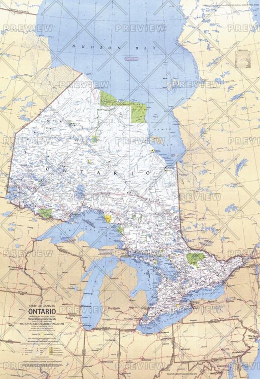 Ontario Canada Published 1978 Map