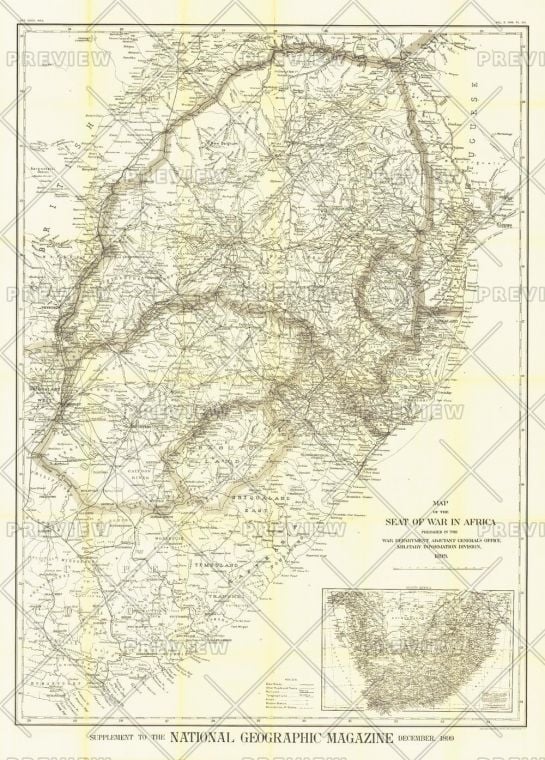 Seat Of War In Africa Published 1899 Map
