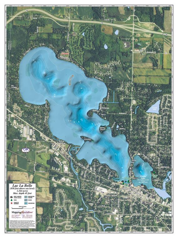 Lac La Belle Fowler Lake Map