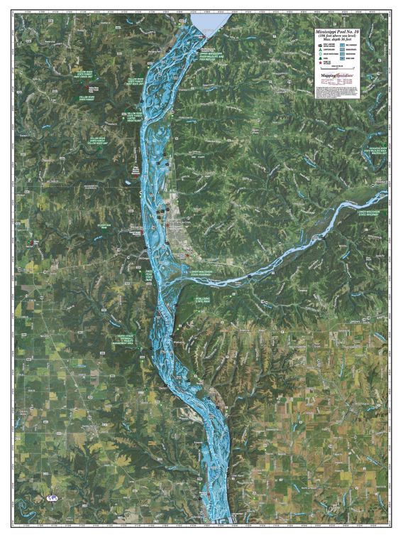 Mississippi River Pool 10 Map