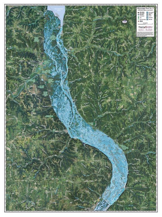 Mississippi River Pool 9 Map