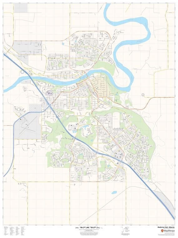 Medicine Hat Alberta Map