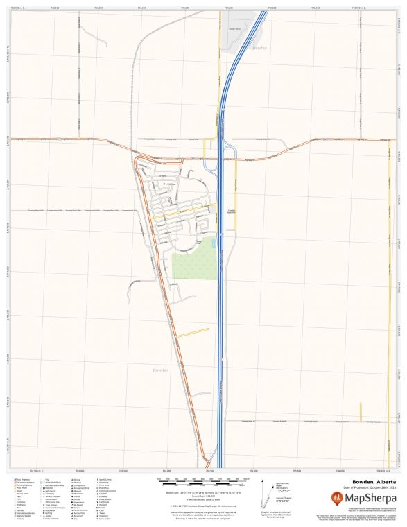 Bowden Alberta Map