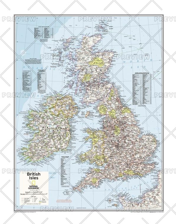 British Isles Atlas Of The World 10Th Edition Map