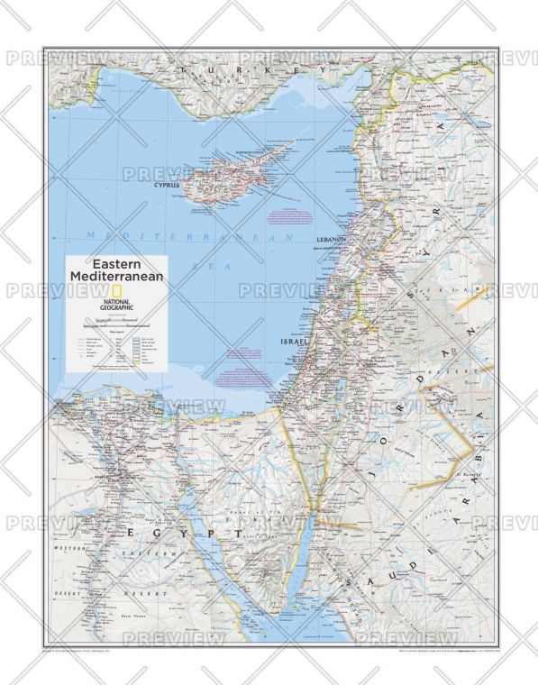 Eastern Mediterranean Atlas Of The World 10Th Edition Map
