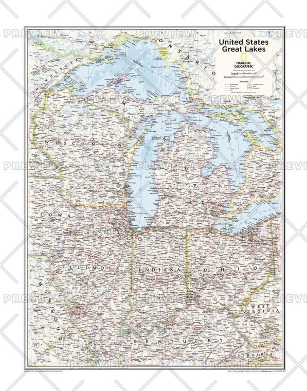 Great Lakes U S Atlas Of The World 10Th Edition Map
