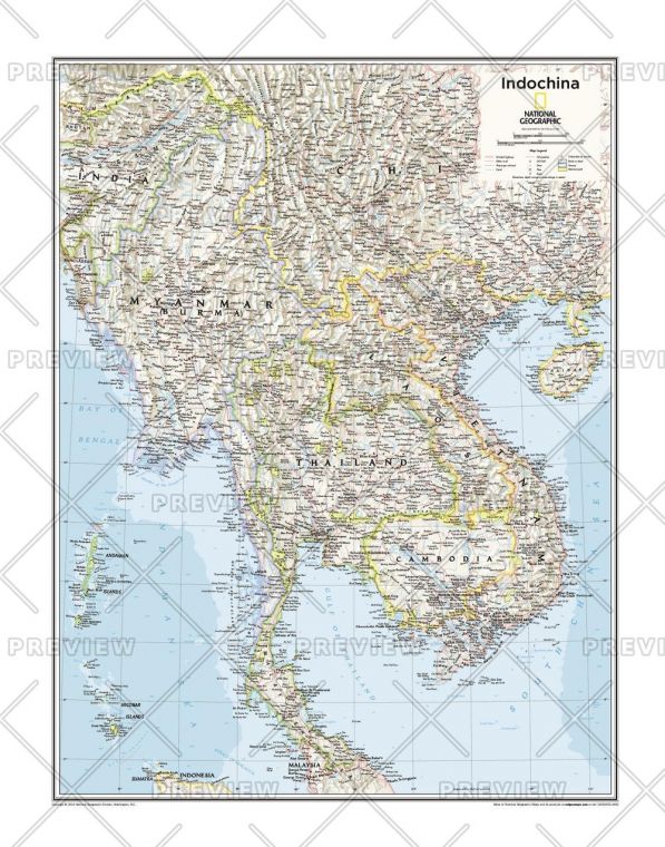 Indochina Atlas Of The World 10Th Edition Map