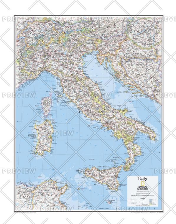 Italy Atlas Of The World 10Th Edition Map