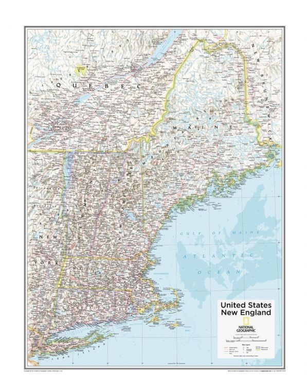 New England U S Atlas Of The World 10Th Edition Map