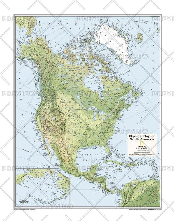 North America Physical Atlas Of The World 10Th Edition Map