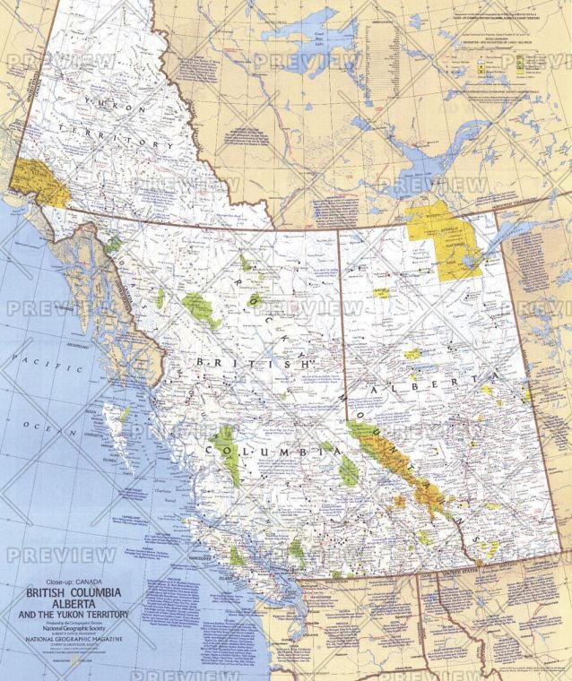 British Columbia Alberta And The Yukon Territory Published 1978 Map