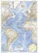Atlantic Ocean Published 1955 Map
