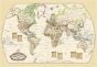 Antique World Wall Map English And French