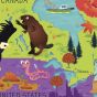 Collins Children's North America Wall Map