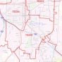 Denton County ZIP Code Map, Texas
