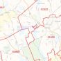 Worcester County ZIP Code Map, Massachusetts