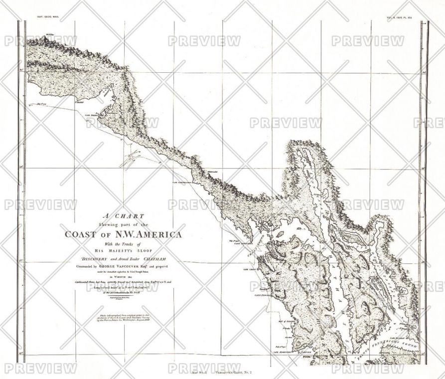A Chart Showing Part Of The Coast Of Nw America Side 2 Published 1899 Map