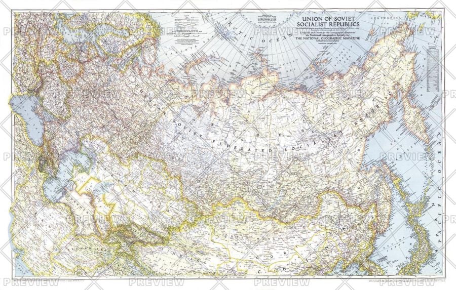 Union Of Soviet Socialist Republics 1938 1944 Published 1944 Map