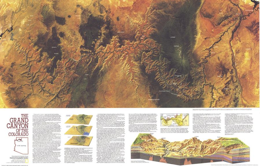 Grand Canyon Of Colorado Published 1978 Map