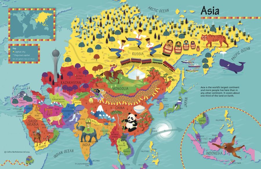 Collins Children's Asia Wall Map