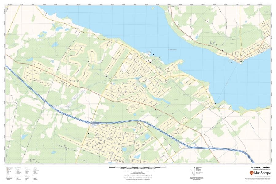 Hudson Quebec Map