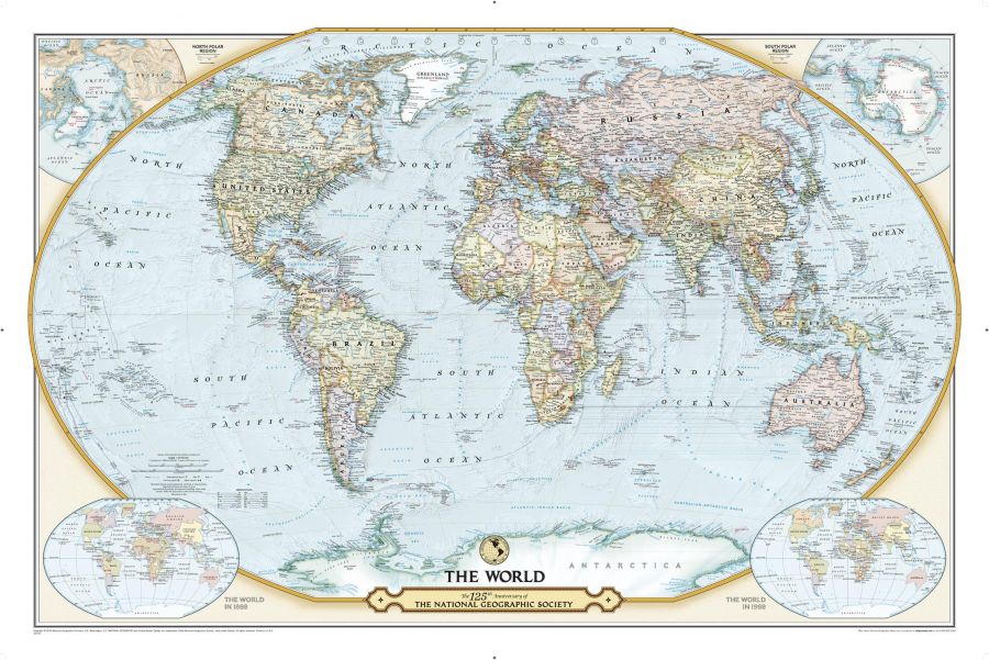 Ngs 125Th Anniversary World Map