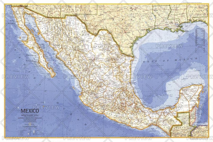 Mexico Published 1973 Map