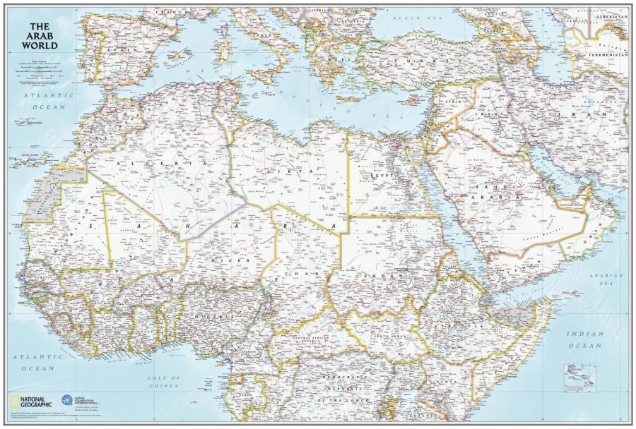 Arab World Map - in English