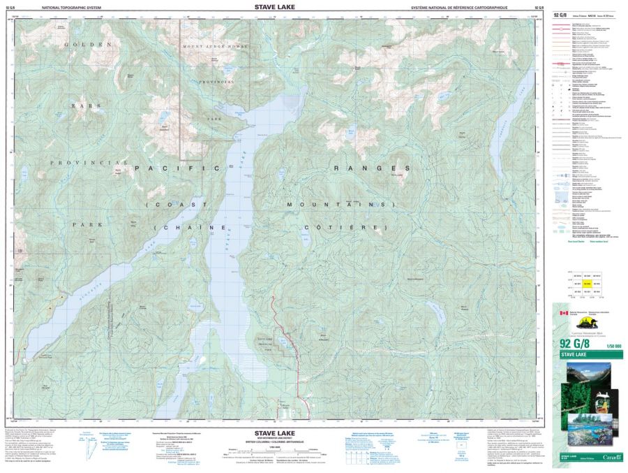 Stave Lake - 92 G/8 - British Columbia Map