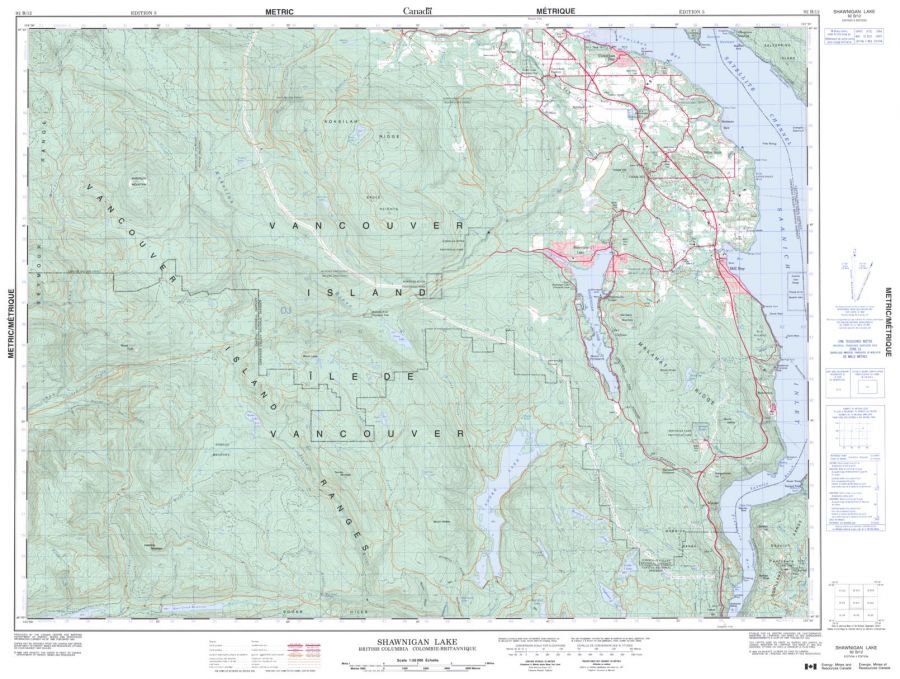 Shawnigan Lake - 92 B/12 - British Columbia Map