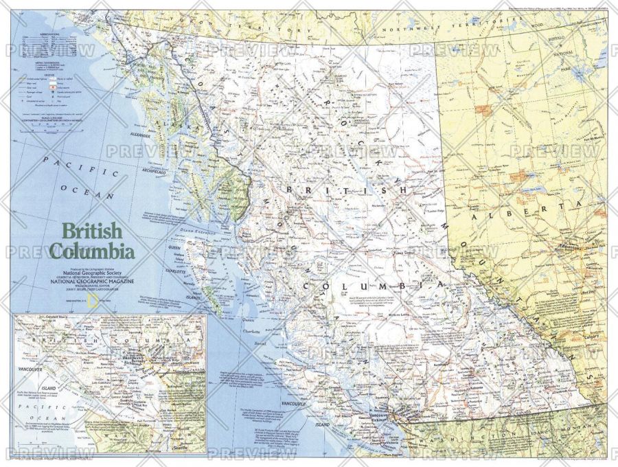 Making Of Canada British Columbia Published 1992 Map