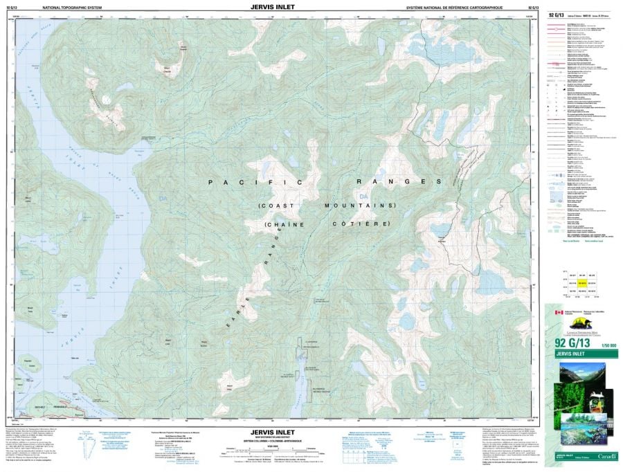 Jervix Inlet - 92 G/13 - British Columbia Map