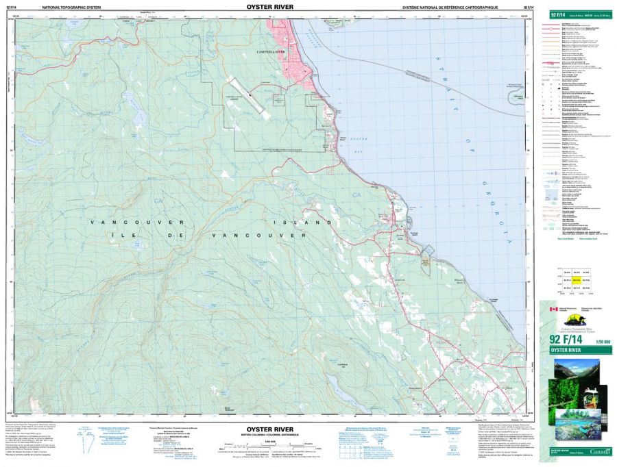 Oyster River - 92 F/14 - British Columbia Map