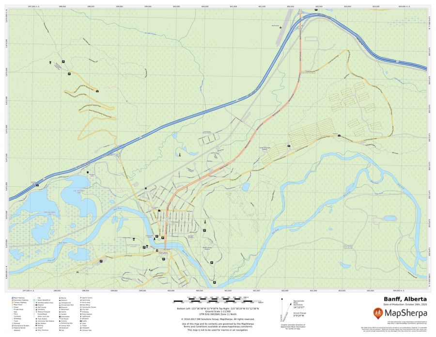 Banff Alberta Map
