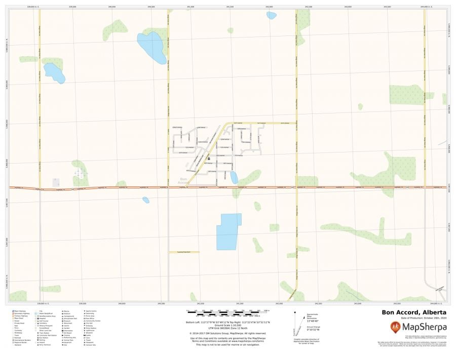 Bon Accord Alberta Map