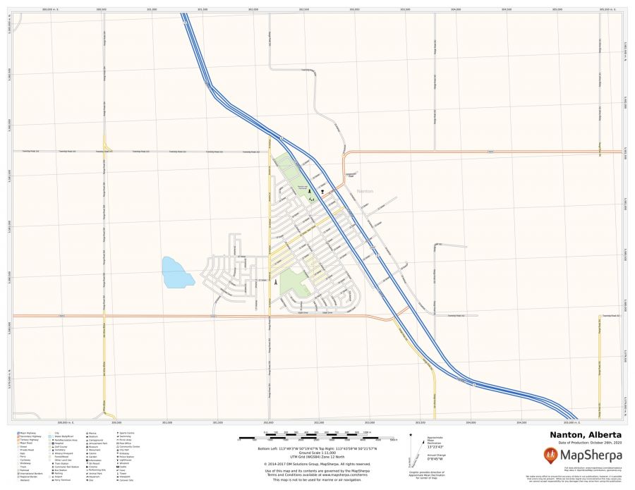 Nanton Alberta Map