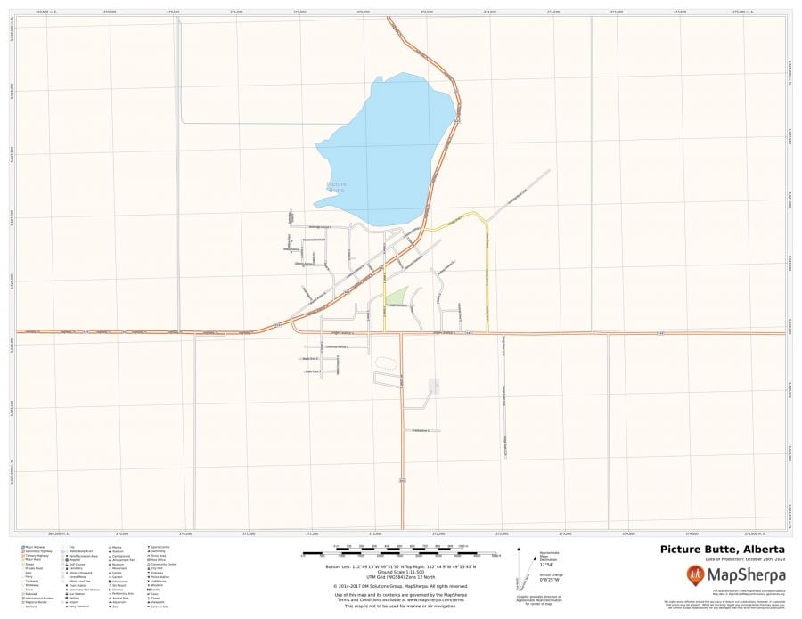Picture Butte Alberta Map