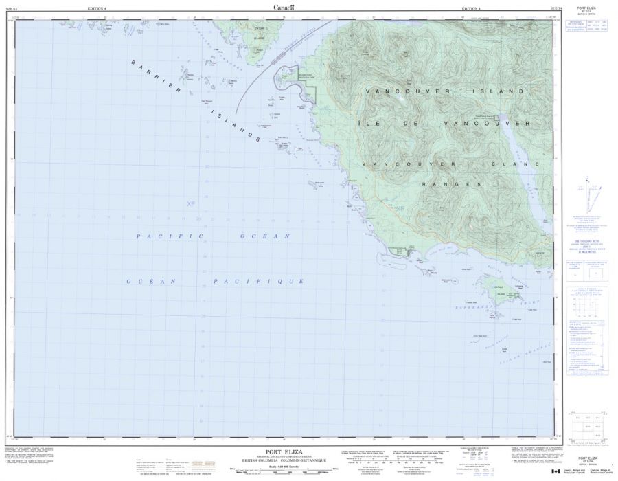 Port Eliza - 92 E/14 - British Columbia Map