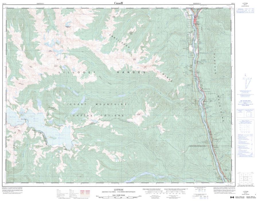 Lytton - 92 I/4 - British Columbia Map