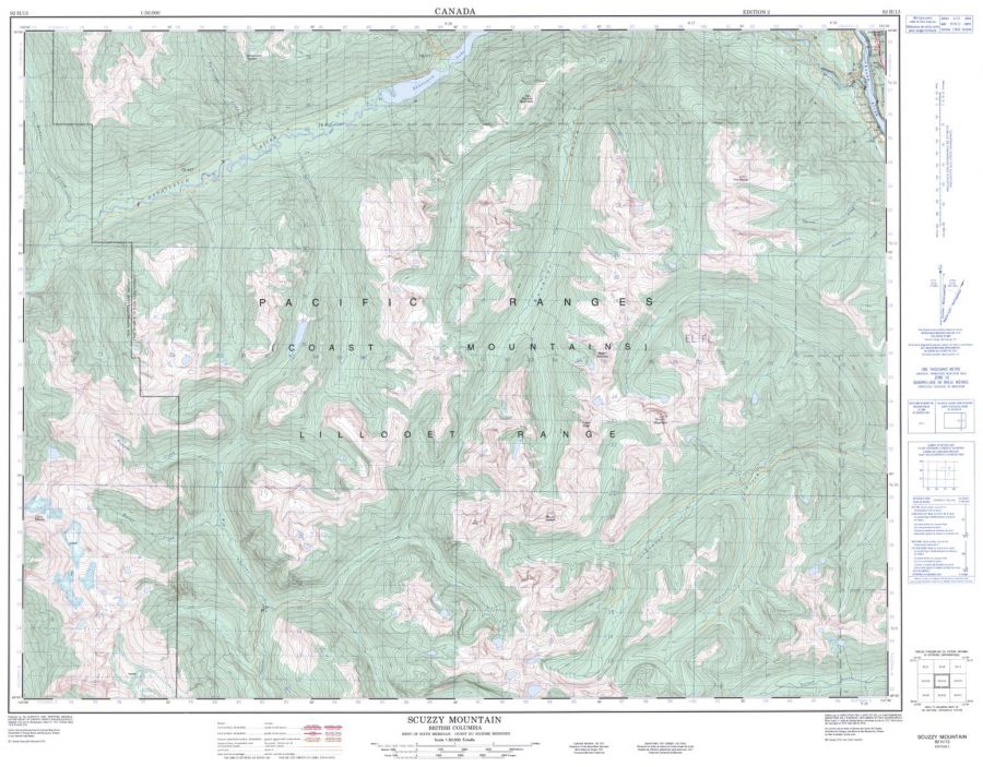 Scuzzy Mountain - 92 H/13 - British Columbia Map