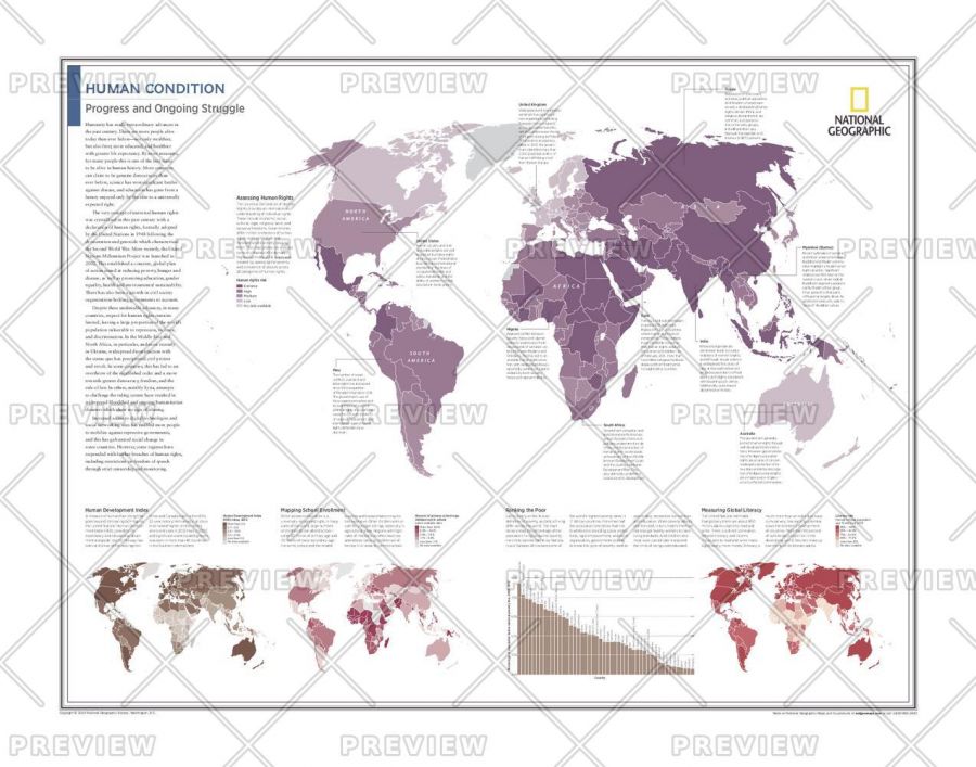 Human Condition Progress And Ongoing Struggle Atlas Of The World 10Th Edition Map