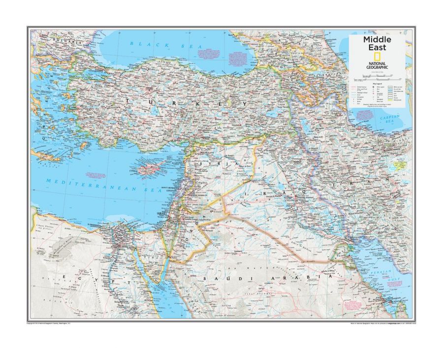 Middle East Atlas Of The World 10Th Edition Map