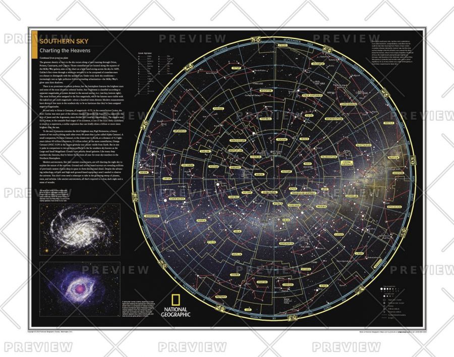 Southern Sky Charting The Heavens Atlas Of The World 10Th Edition Map