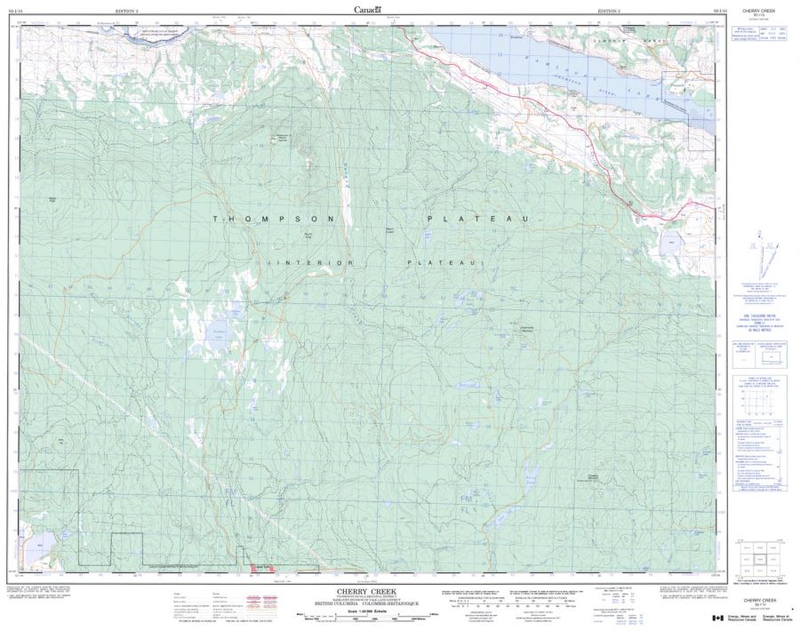 Cherry Creek - 92 I/10 - British Columbia Map