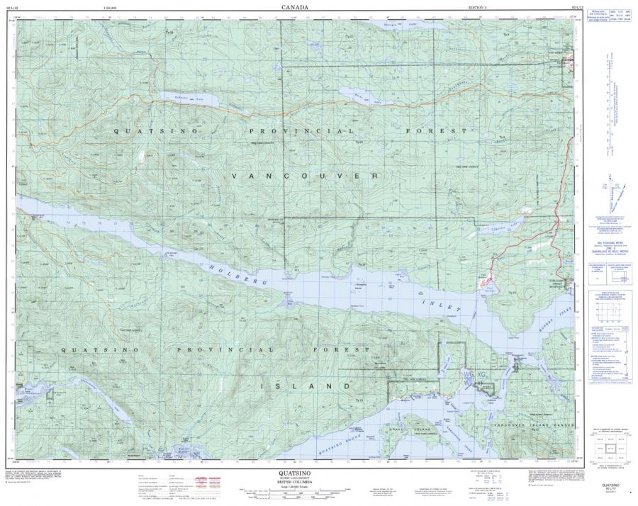 Quatsino - 92 L/12 - British Columbia Map