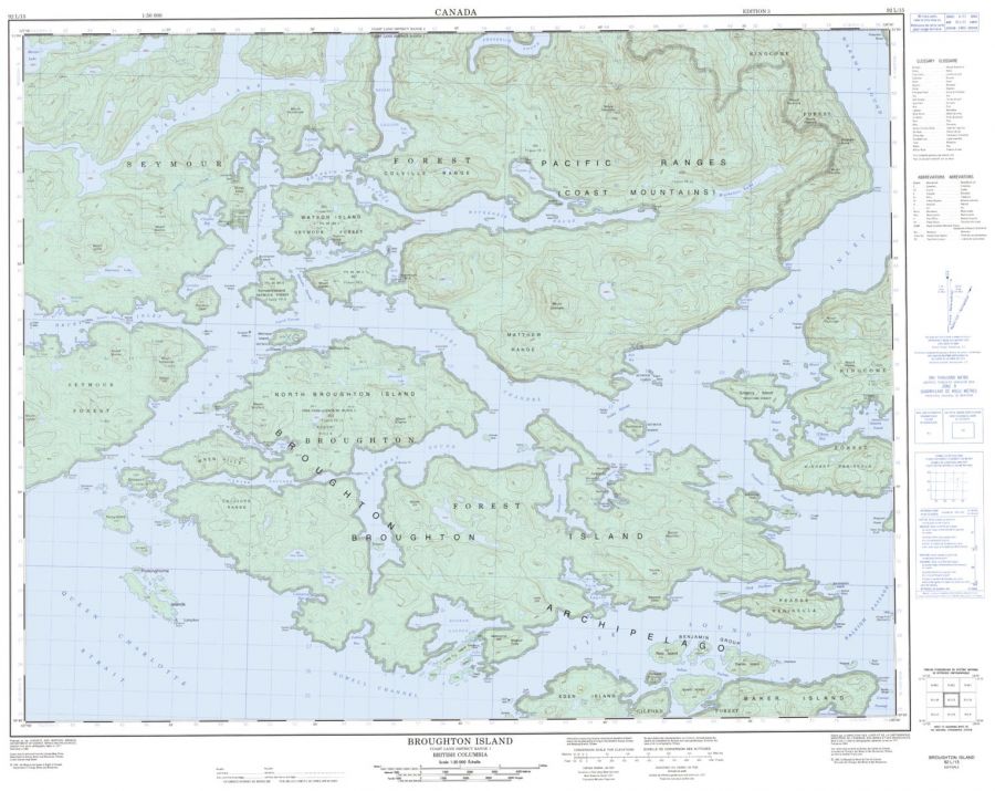 Broughton Island - 92 L/15 - British Columbia Map